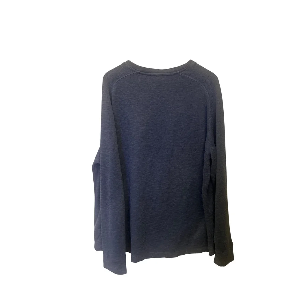 Banana Republic XXL Mens Long‎ Sleeve Blue Waffle Knit Shirt